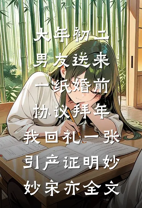 大年初二男友送来一纸婚前协议拜年，我回礼一张引产证明妙妙宋亦全文